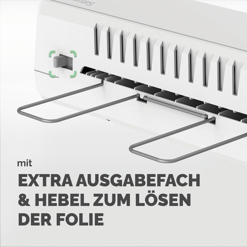 Fellowes Saturn 3i Laminiergerät A4 – Kaltlaminierer, bis 125 µm, 2 Rollen, 300 mm/min, schwarz/grau