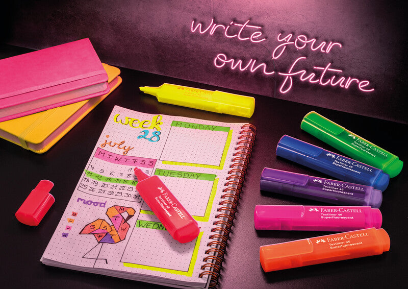 Faber-Castell 46 GenZ Textmarker Set 8 Farben – Keilspitze, 1–5 mm, nachfüllbar