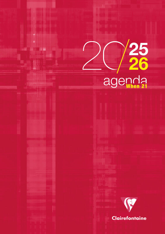 Clairefontaine When 21 Schüleragenda – 1 Woche/2 Seiten, gebunden, A4, Aug–Jul, sortiert, PEFC