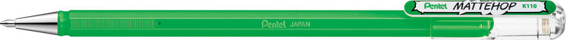 Pentel Mattehop Gelschreiber 8er Etui – 8 Farben, 0,5 mm, dokumentenecht, wasserfest, lichtbeständig, Kappe