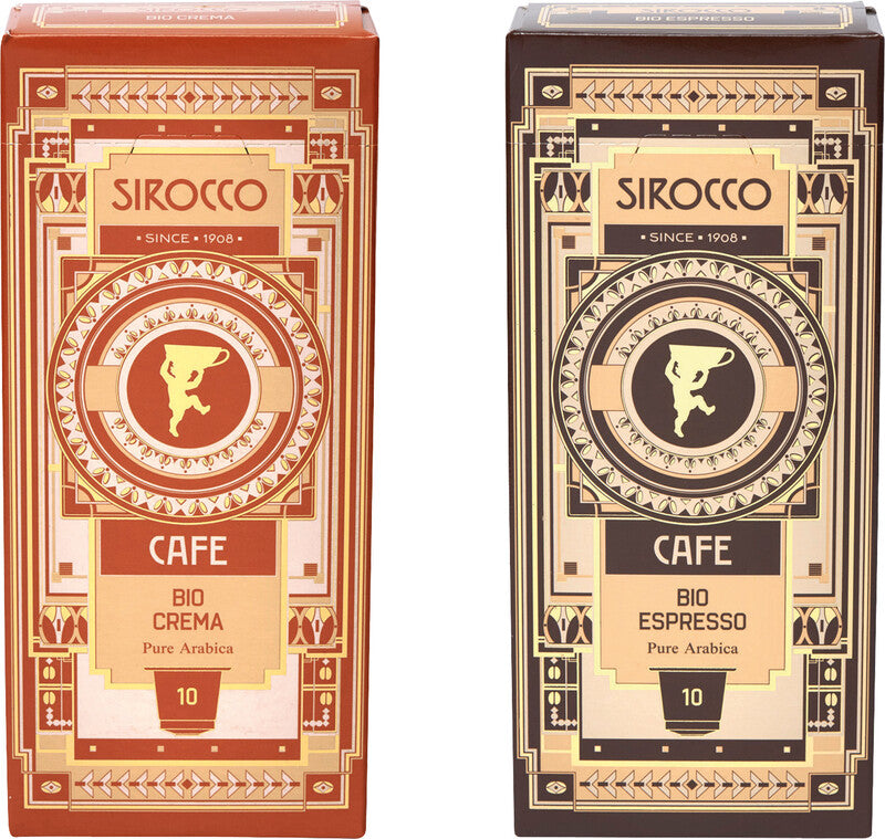 Sirocco Kaffeekapseln Crema – für Nespresso – Intensität 4 – 10 Kapseln