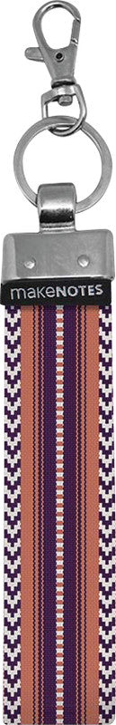 Makenotes Ethnic Schlüsselanhänger – Kunstleder, B 30 × H 180 × T 6 mm, assortiert, mit Karabiner, 1 Stk.