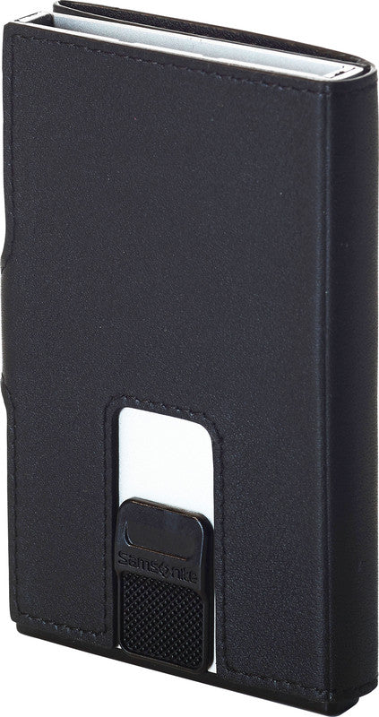 Samsonite Schiebeportemonnaie – 66 × 102 mm, Leder, Schwarz – 1 Stück
