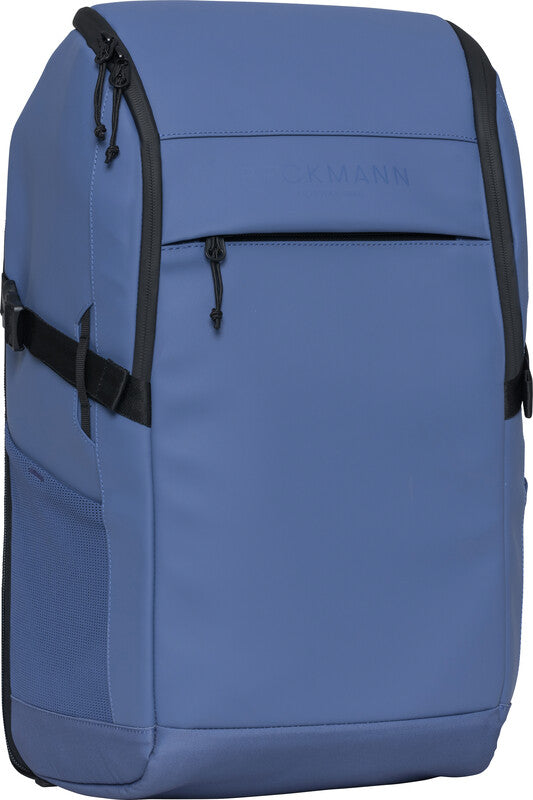 Beckmann Street FLX – Notebook-Rucksack – für 16"-Notebook, 28–33 l, rPET (recyceltes PET), blau, USB-Anschluss