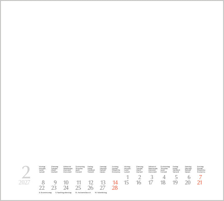 Korsch Bastelkalender Foto Malen Basteln 2027 – 24 × 21,5 cm – mit Tagesfeldern, mit Aufhänger
