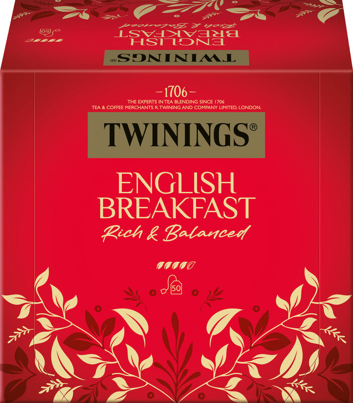 Twinings – English Breakfast – Teebeutel, Schwarztee – 50 Beutel