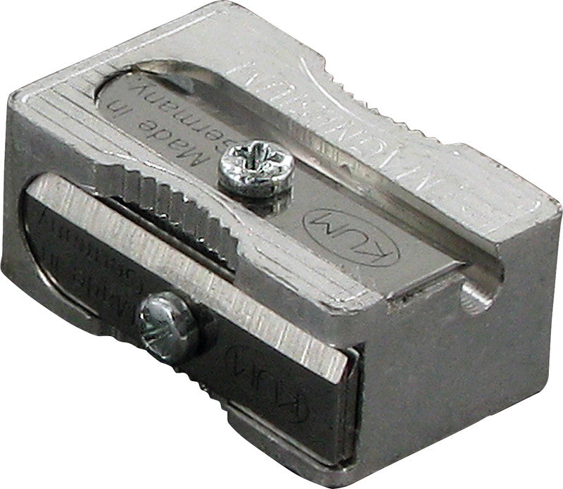 KUM Spitzer – manuell, 1-Loch, ohne Behälter, für Blei- & Buntstifte Ø 8 mm, Magnesium, silber, 400-1E