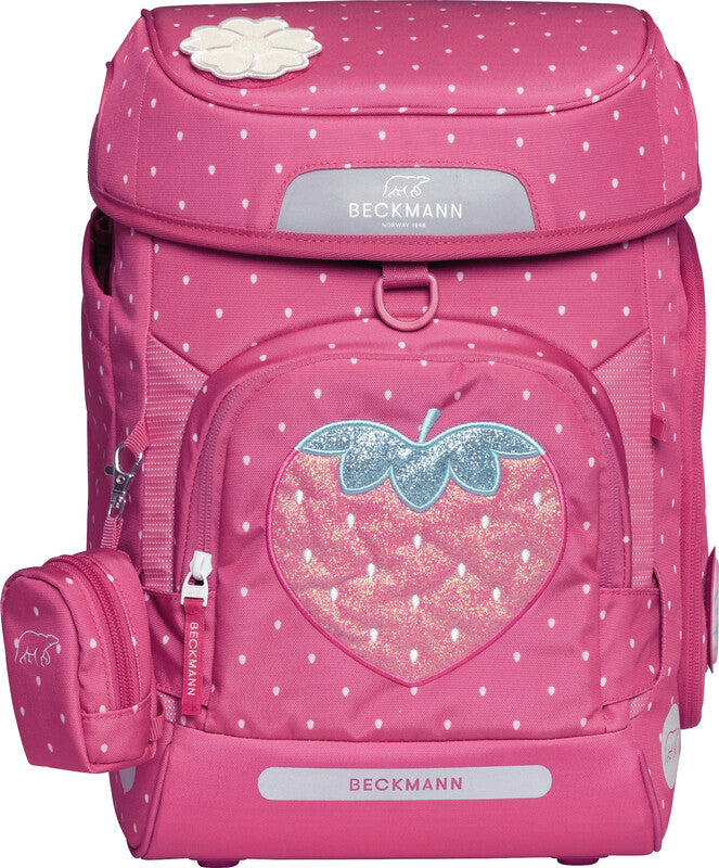 Beckmann Schulrucksack Plus Air – Strawberry – 28,0×40,5×23,0 cm – 20 l – Recycelte Materialien