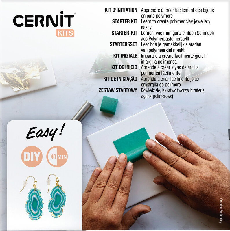 Cernit Modellierset – 4 Blöcke à 25 g – 150 × 150 × 30 mm