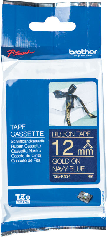 Brother Textilband – 12 mm × 4 m, Marineblau, Gold