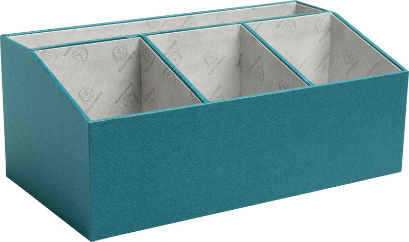 Exacompta Schubladenelement – 4 Schubladen, blaugrün, Karton, B 277 × H 147 × T 115 mm, 2er-Set