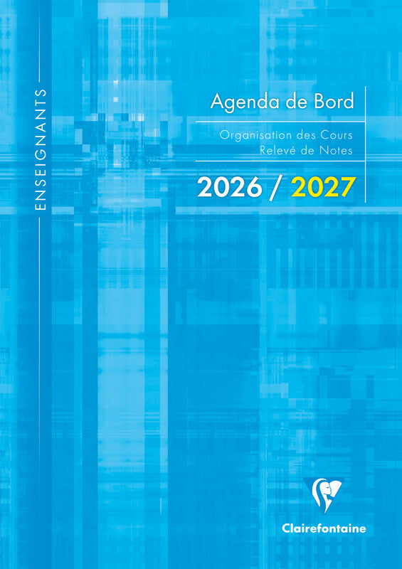 Clairefontaine Wochenplaner – 1 Woche/2 Seiten, geheftet, A4, Aug–Jul, 2026/2027, Französisch, sortiert, PEFC