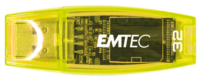 Emtec C410 neon – 64 GB USB-Stick USB 2.0, Lesen 15 MB/s, Schreiben 5 MB/s, 2er-Pack, neonorange/neongelb