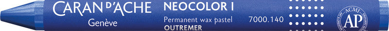Caran d-Ache Caran d'Ache Neocolor I Malkreide – Ultramarinblau, Ø 9 × 100 mm, 1er-Pack, wasserfest, lichtbeständig