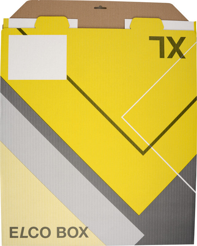 Elco Versandbox, grau, beschriftbar – 465 × 345 × 180 mm