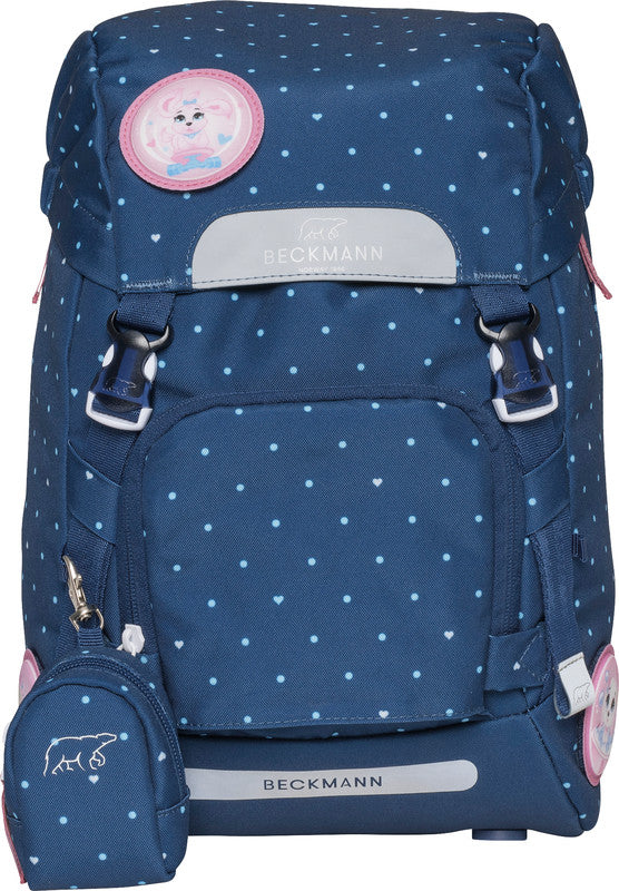 Beckmann Schulrucksack Classic – Pet Friends Blue – 22 l – B 24,0 × H 37,0 × T 25,0 cm – recyclingfähig