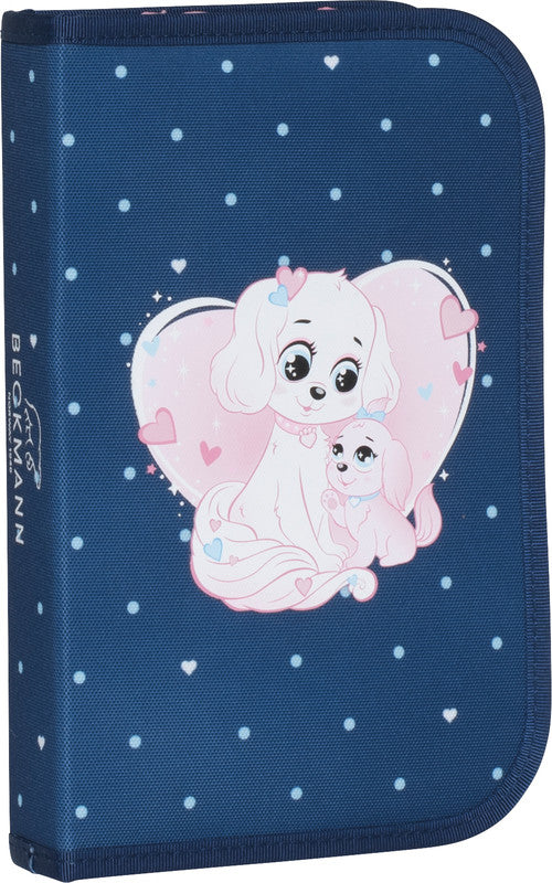 Beckmann Classic 1st Schuletui 2-fach, gefüllt, 21-teilig – Pet Friends Blue – Kunststoff