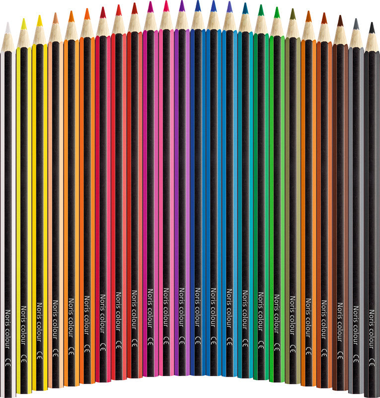 Staedtler Buntstifte Noris colour Upcycling – 24 Farben, im Kartonetui, sechskantig, PEFC