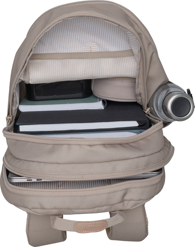 Beckmann Urban Midi Rucksack – Beige – 26 l – aus recycelten PET-Flaschen (rPET)