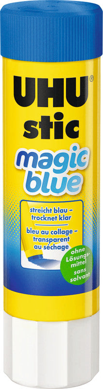UHU Stic Magic Klebestift – Stift, extra stark, transparent, lösemittelfrei, auswaschbar, 8,2 g, für Papier, Karton