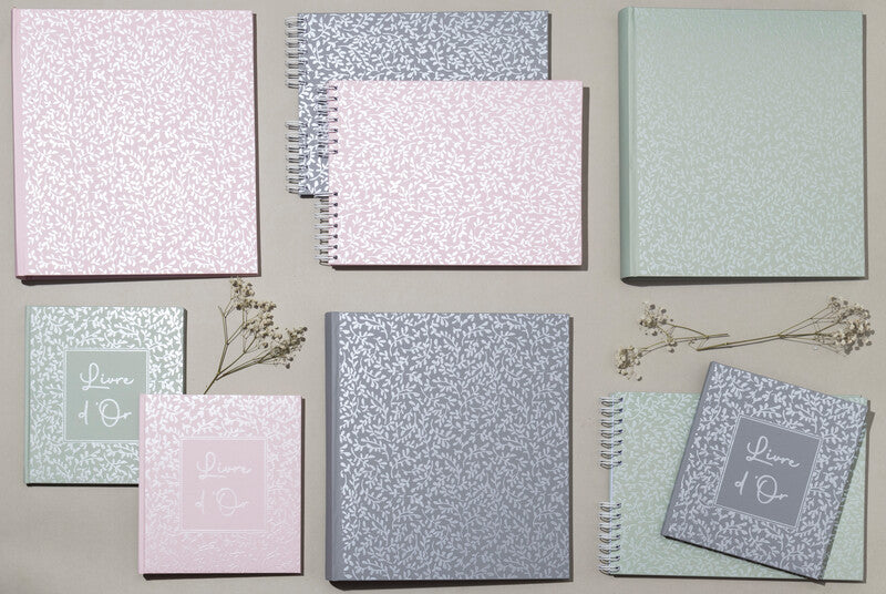 Exacompta Fotobuch Autentik – 320 × 220 mm, rosa, mit Spiralbindung, Karton