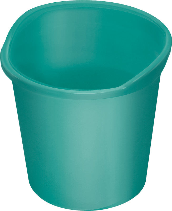 Helit Papierkorb the joy – 13 l – Kunststoff, türkis – Ø 280 × H 300 mm