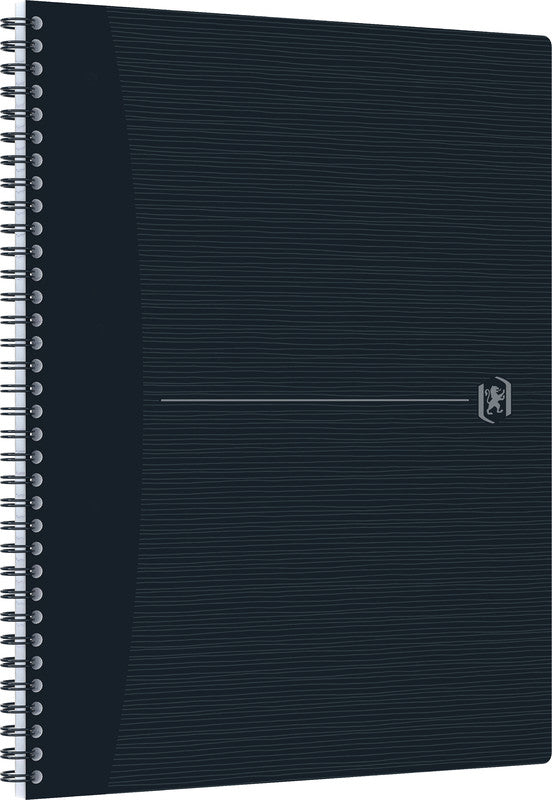 Elba Spiralblock A4+, kariert 5 mm, Spiralbindung, 70 Blatt, perforiert, 90 g/m² – schwarz, für SCRIBZEE App