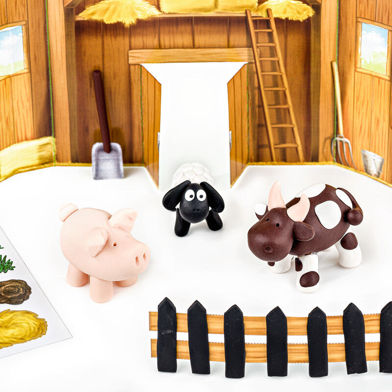 Staedtler Modelliermasse-Set form&play Farm – 4 Blöcke à 42 g