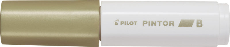 Pilot Pigment-Marker Pintor – Keilspitze 8 mm – Metallic Gold – Für dunkle Oberflächen geeignet