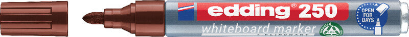 Edding Whiteboard-Marker 250 – Rundspitze 1,5-3 mm – Braun – Trocken abwischbar