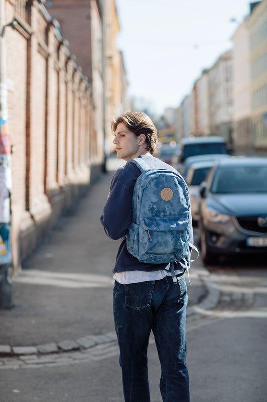 Beckmann Rucksack City – Organic Blue – blau – aus recycelten PET-Flaschen (rPET) – 31,0 × 47,0 × 24,0 cm
