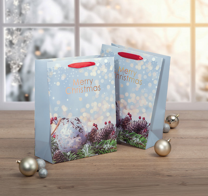 Sigel Geschenktasche – Charmful Christmas – Kraftpapier, 210 g/m2 – 260 × 320 × 100 mm – FSC-zertifiziert