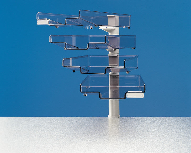 Hansa Briefkorb – Kunststoff, für A4, mit Griffausschnitt, glänzend, grau, B 240 × H 500 × T 340 mm