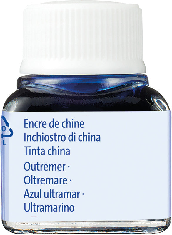 Pelikan Tusche – Ultramarin, 10 ml, für Reissfeder, Zeichenfeder & Pinsel