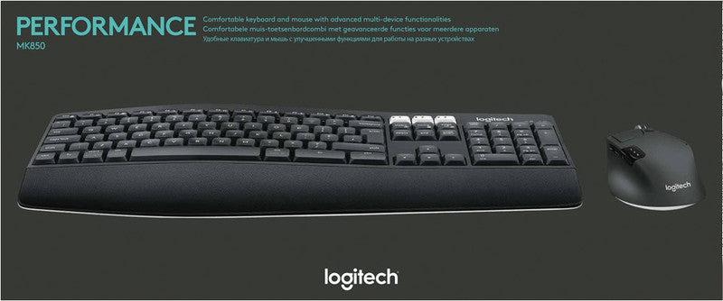 Logitech MK850 – Kabellose Tastatur (Bluetooth/2,4 GHz), CH-Layout (DE-CH) – für Windows, macOS