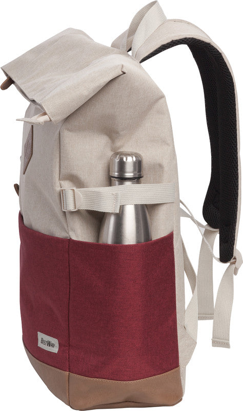 Bestway Campus Style – Notebook-Rucksack – für 15,6"-Notebook, 19 l, Polyester, weiss/weinrot