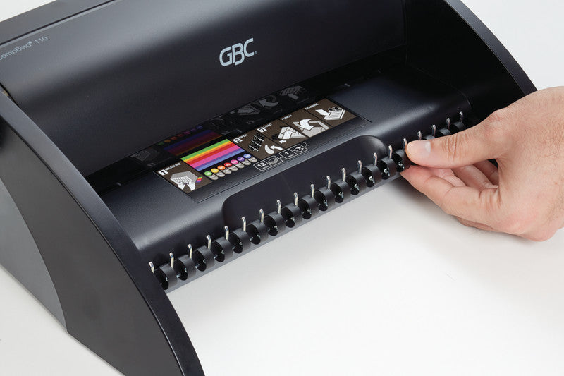 GBC CombBind C110 Stanz- und Bindemaschine – Plastikbindung, für 21-Loch, A3, bis 12 Blatt
