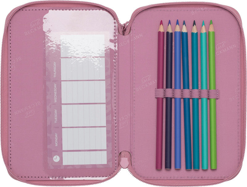 Beckmann Klassisches Dreifach-Etui, gefüllt – Furry – Kunststoff – 13,0 × 20,5 × 7,0 cm