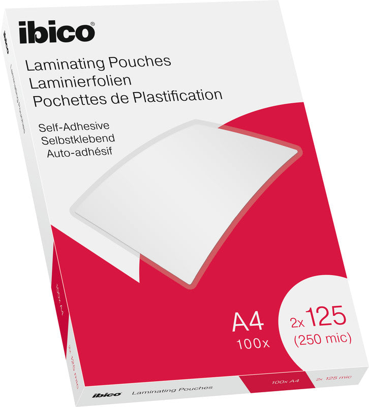 Ibico Laminierfolien A4, glänzend – 125 µm, 216 × 303 mm, 100 Stk.