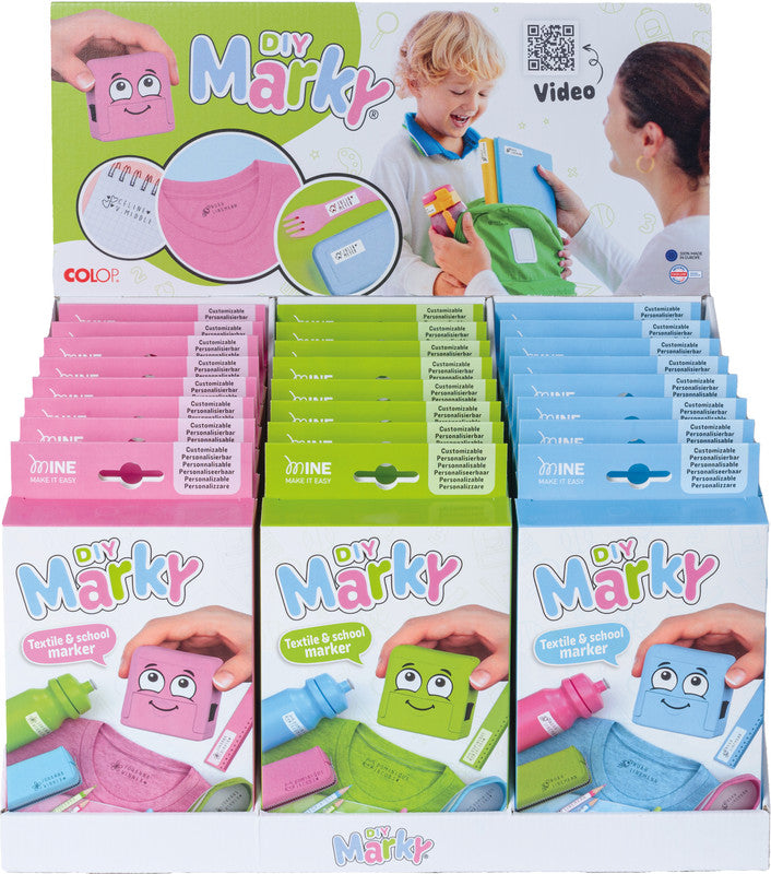 Colop Motivstempel MARKY – Motiv: zum Selbersetzen, selbstfärbend, 38 × 14 mm