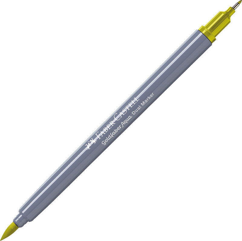 Faber-Castell Brush Pen Goldfaber Aqua – Pinselspitze, Finelinerspitze 0,6 mm – wasservermalbar