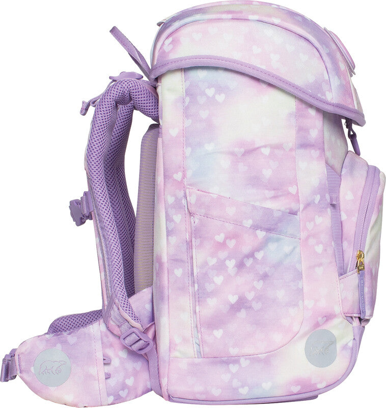 Beckmann Schulrucksack Plus Air – Einhorn Prinzessin Lila – 28,0×40,5×23,0 cm – Recycelte Materialien