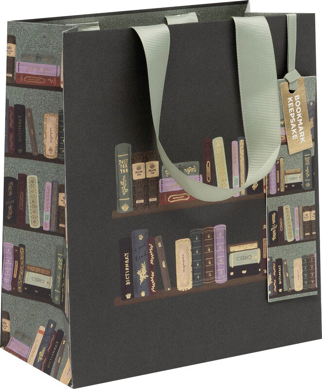 Glick Geschenktasche 'Book Club' – 20 × 10 × 22,5 cm, Papier, mit Satinband