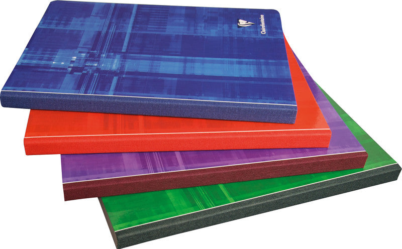 Clairefontaine Notizheft, 170 × 220 mm, kariert, Leinenrücken, 192 Seiten, 90 g/m² – sortiert