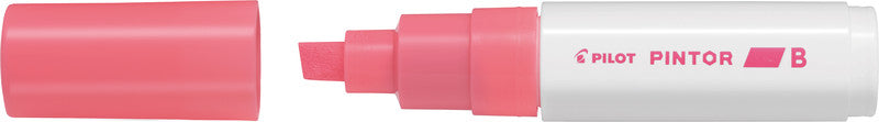 Pilot Pigment-Marker Pintor – Keilspitze 8 mm – Neonrot – Für dunkle Oberflächen geeignet