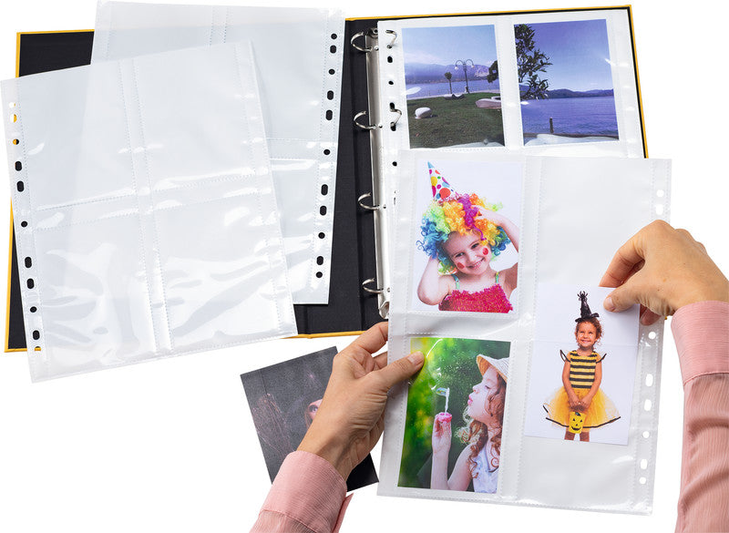 HERMA Sichtmappe 9 × 13 cm – transparent, Kunststoff, glänzend, 10er-Pack