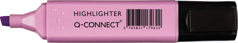 Q-CONNECT Textmarker Set 6 Farben Pastell – Keilspitze, 1–5,2 mm