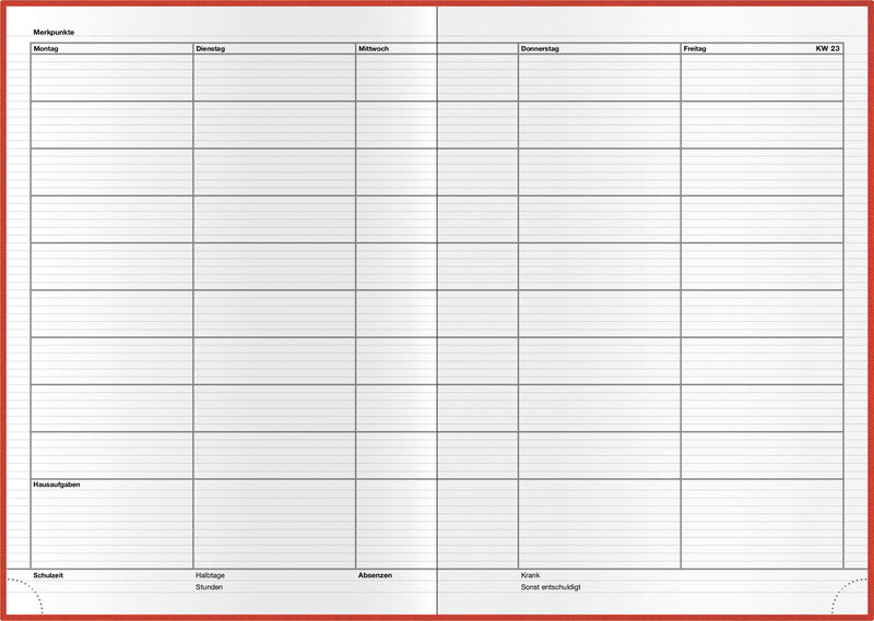 Verlag für unterrichtsm. Unterrichtsheft, A4, Hardcover, 128 Seiten, perforiert, 100 g/m² – Orange