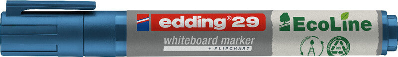 Edding Whiteboard-Marker 29 EcoLine – Keilspitze 1-5 mm – Blau – trocken abwischbar