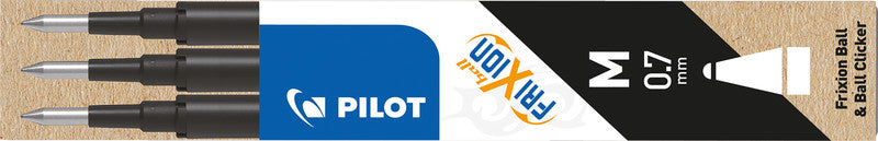 Pilot Rollerpatronen FriXion für Ball, Clicker, LX + 1 weitere – 0,7 mm, löschbar, geruchsarm, 3 Stk.